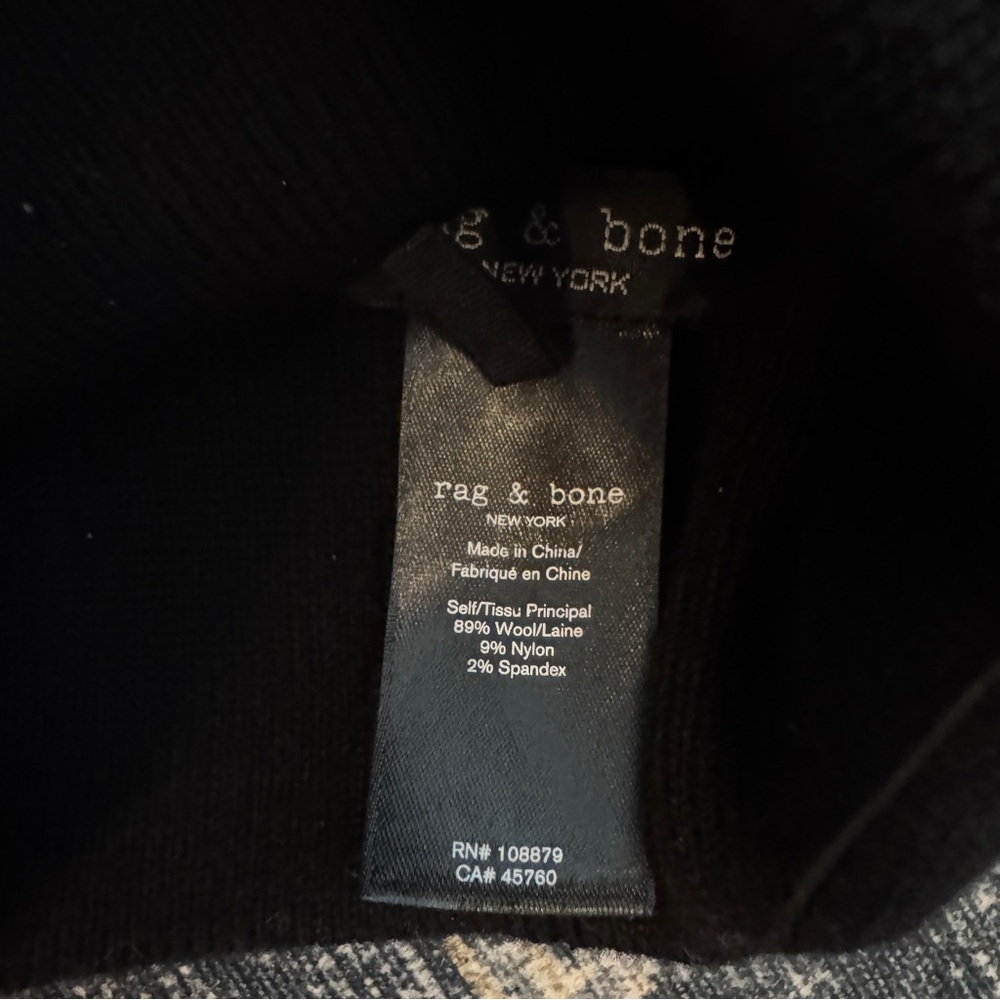 Rag & Bone Black Wool Beanie - Picture 2 of 2